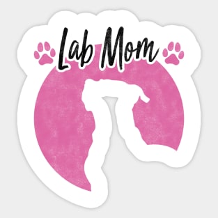 Lab Mom, Labrador Retriever lover Mother's Day Sticker